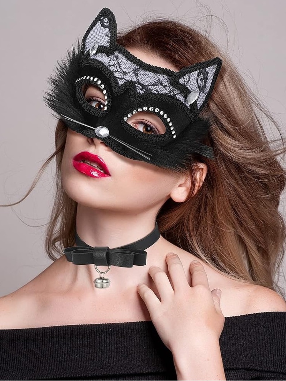 NWT Rhinestone Cat Sparkling Swarovski Crystal Halloween Costume Mardi Gras